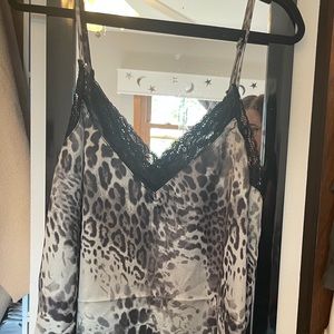 Leopard lace cami